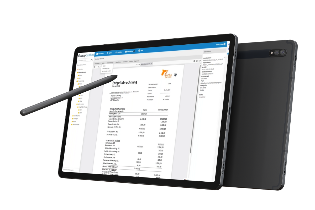 Digitale Gehaltsabrechnung